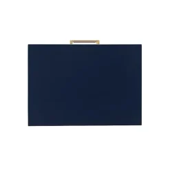 Kirklands Home Nightstands|2-Drawer Nightstand with Gold Hardware Blue