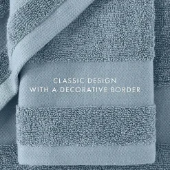 Kirklands Home Bath Towels|Essential Cotton Bath Towels, Set of 4 Blue