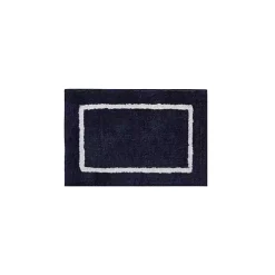 Kirklands Home Bathroom Rugs|Blue Geometric Pattern Reversible Bath Mat, 34 in.