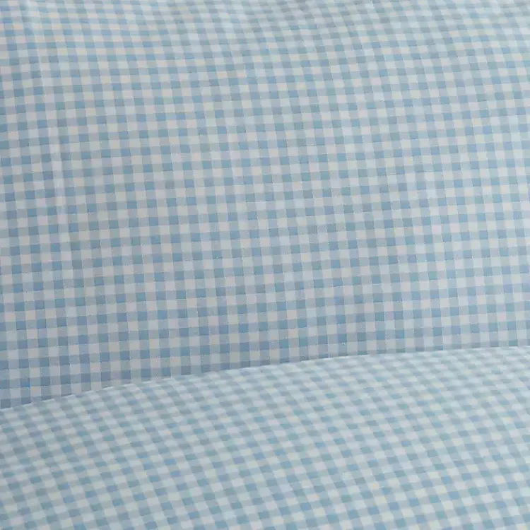 Kirklands Home Bed Sheets|Gingham Queen 3-pc. Sheet Set Blue