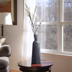 Outlet Grooved Glass Vase, 16in Vases