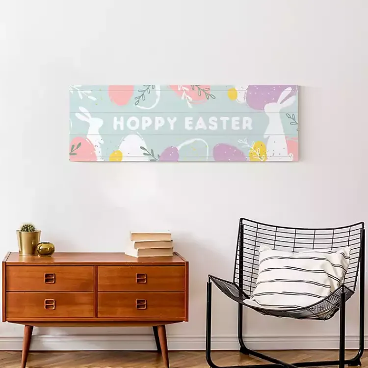 Online Hoppy Easter Canvas Wall Plaque Easter Decorations