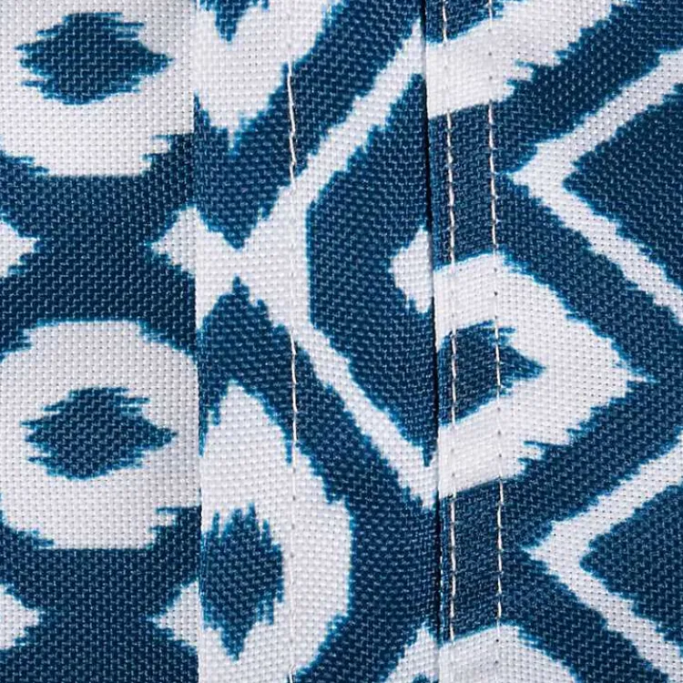 Kirklands Home Outdoor Dining|Blue Ikat Outdoor Tablecloth with Zipper