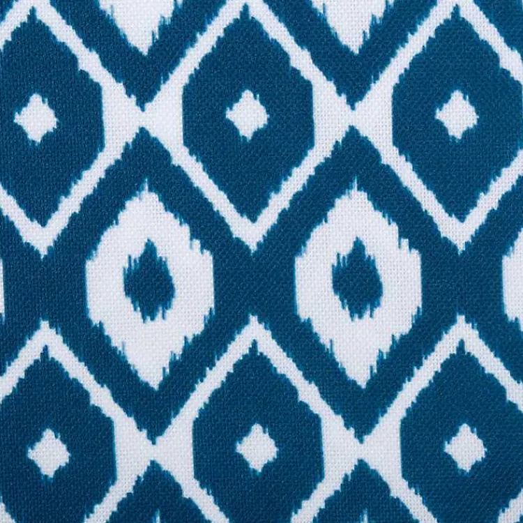 Kirklands Home Outdoor Dining|Blue Ikat Outdoor Tablecloth with Zipper