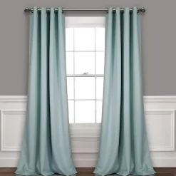Kirklands Home Curtains & Drapes|Insulated Blackout Curtain Panel Set, 84 in. Blue