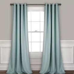 Kirklands Home Curtains & Drapes|Insulated Blackout Curtain Panel Set, 108 in. Blue