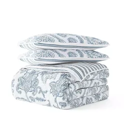 Kirklands Home Quilts|Blue Jacobean Reversible 3-pc. King Quilt Set