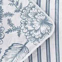 Kirklands Home Quilts|Blue Jacobean Reversible 3-pc. King Quilt Set