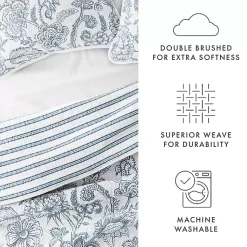 Kirklands Home Quilts|Blue Jacobean Reversible 3-pc. King Quilt Set