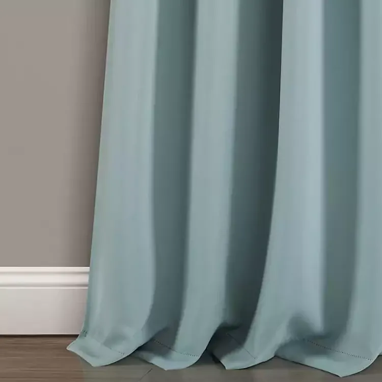Kirklands Home Curtains & Drapes|Knotted Curtain Panel Set, 84 in. Blue