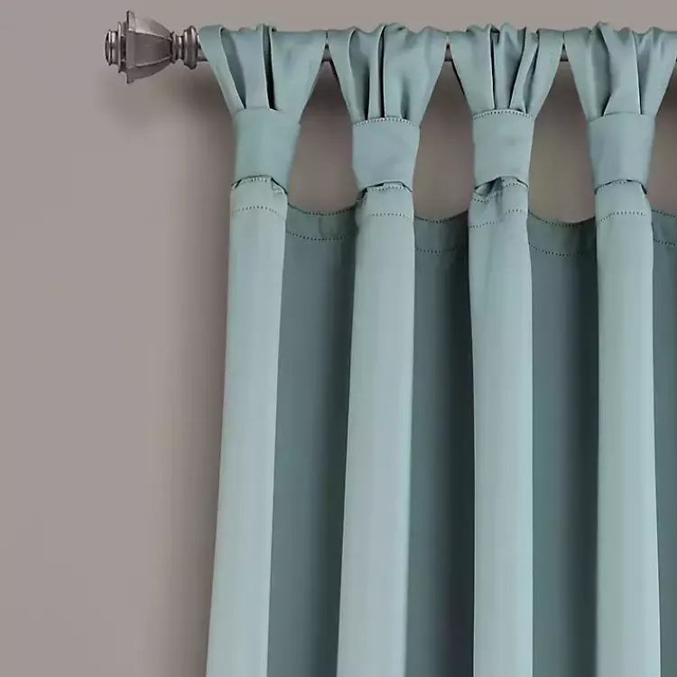 Kirklands Home Curtains & Drapes|Knotted Curtain Panel Set, 95 in. Blue