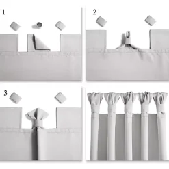 Kirklands Home Curtains & Drapes|Knotted Curtain Panel Set, 95 in. Blue