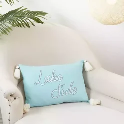 Outlet Lake Side Tassel Lumbar Pillow Pillows
