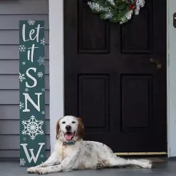 Discount Blue Let It Snow Porch Board Outdoor Christmas Decorations