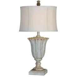Kirklands Home Table Lamps|Blue Lilly Table Lamps, Set of 2 Ivory
