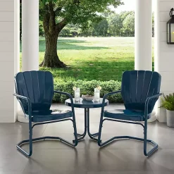 Kirklands Home Outdoor Sets|Madison 3-pc. Chat Set Blue