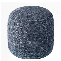 Sale Neely Jute Chevron Braided Pouf Poufs & Floor Cushions