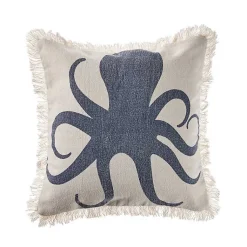 Best Blue Octopus Accent Pillow with Fringe Pillows