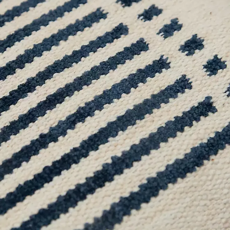 Outlet Blue Offset Colorblock Stripe Throw Pillow Pillows