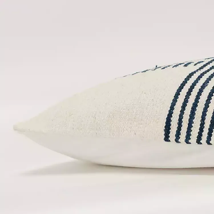 Outlet Blue Offset Colorblock Stripe Throw Pillow Pillows