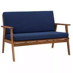 Kirklands Home Outdoor Sets|4-pc. Acacia Wood Outdoor Living Set Blue