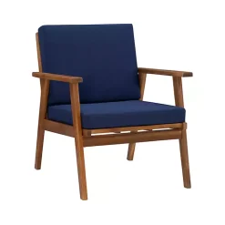 Kirklands Home Outdoor Sets|4-pc. Acacia Wood Outdoor Living Set Blue