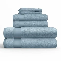 Kirklands Home Bath Towels|6-pc. Essential Cotton Bath Towels Blue