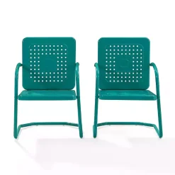 Kirklands Home Outdoor Seating|Retro Basket Weave Chairs, Set of 2 Blue