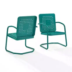 Kirklands Home Outdoor Seating|Retro Basket Weave Chairs, Set of 2 Blue