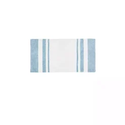Kirklands Home Bathroom Rugs|Blue Reversible Stripe Trim Bath Mat, 45 in.