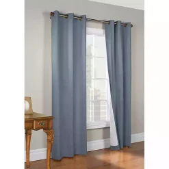 Kirklands Home Curtains & Drapes|Room Darkening Curtain Panel Set, 72 in. Blue