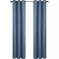 Kirklands Home Curtains & Drapes|Room Darkening Curtain Panel Set, 84 in. Blue