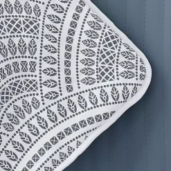 Kirklands Home Quilts|Blue Scalloped Reversible 3-pc. Queen Quilt Set