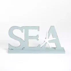 New Sea Wooden Word Statue Statues & Figurines