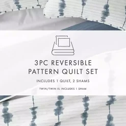 Kirklands Home Quilts|Blue Shibori Reversible 2-pc. Twin Quilt Set