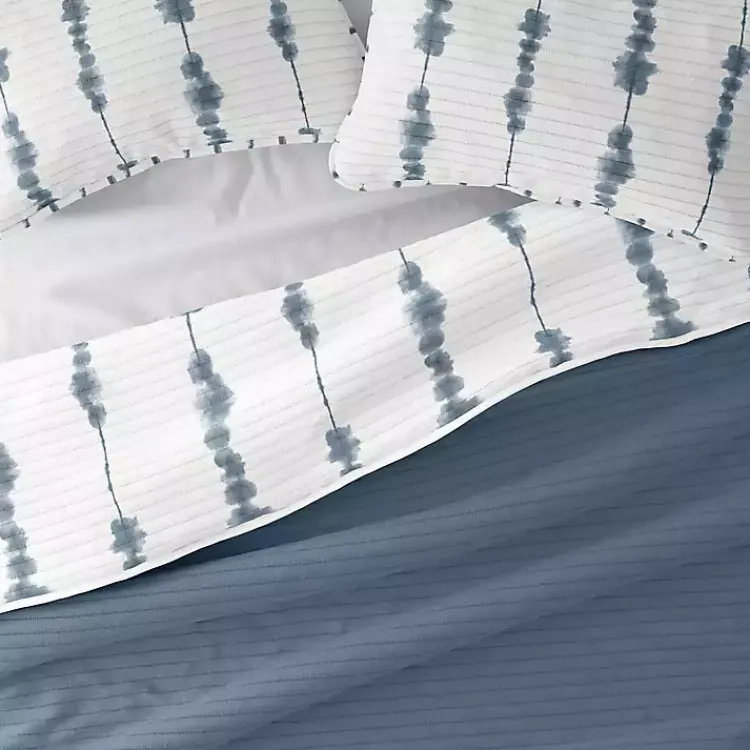 Kirklands Home Quilts|Blue Shibori Reversible 3-pc. Queen Quilt Set