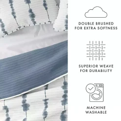 Kirklands Home Quilts|Blue Shibori Reversible 3-pc. Queen Quilt Set