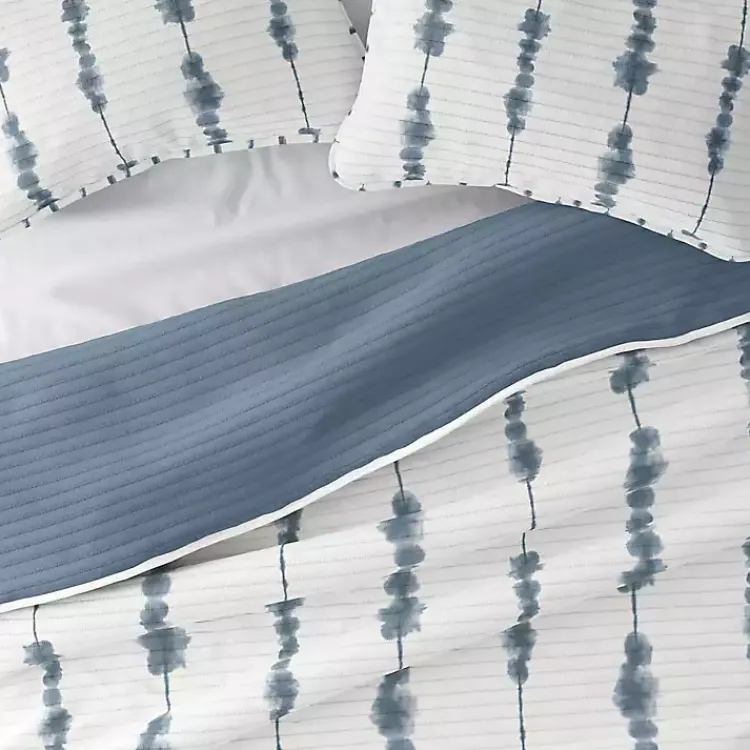 Kirklands Home Quilts|Blue Shibori Reversible 3-pc. King Quilt Set