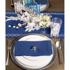 Kirklands Home Table Linens|Blue Star of David Hanukkah Table Runner