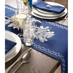 Kirklands Home Table Linens|Blue Star of David Hanukkah Table Runner