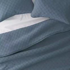 Kirklands Home Quilts|Stitched Diamond 3-pc. King Quilt Set Blue