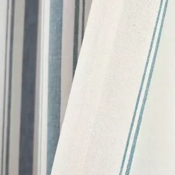 Kirklands Home Curtains & Drapes|Stripe Farmhouse Curtain Panel Set, 95 in. Blue