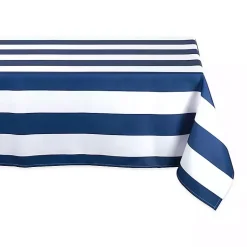 Kirklands Home Outdoor Dining|Blue Stripe Outdoor Table Cloth, 84 in.