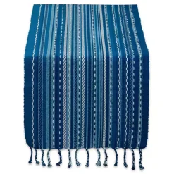 Kirklands Home Table Linens|Blue Tonal Stripe Table Runner