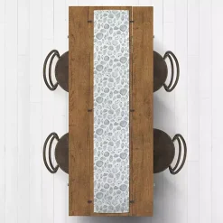 Kirklands Home Table Linens|Blue Vintage Seashells Table Runner, 90 in.