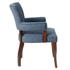 Kirklands Home Dining Chairs|Warms Nailhead Trim Dining Chair Blue