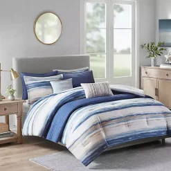 Kirklands Home Comforters|Blue Watercolor 8-pc. King Comforter Set