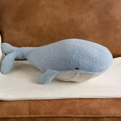 Sale Blue Whale Boucle Pillow Pillows