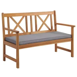 Kirklands Home Outdoor Sets|Blue X-Back Acacia Wood 2-pc. Outdoor Living Set