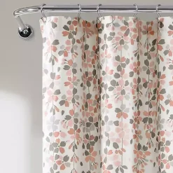 Kirklands Home Shower Curtains|Blush and Gray Weeping Flower Shower Curtain Pink